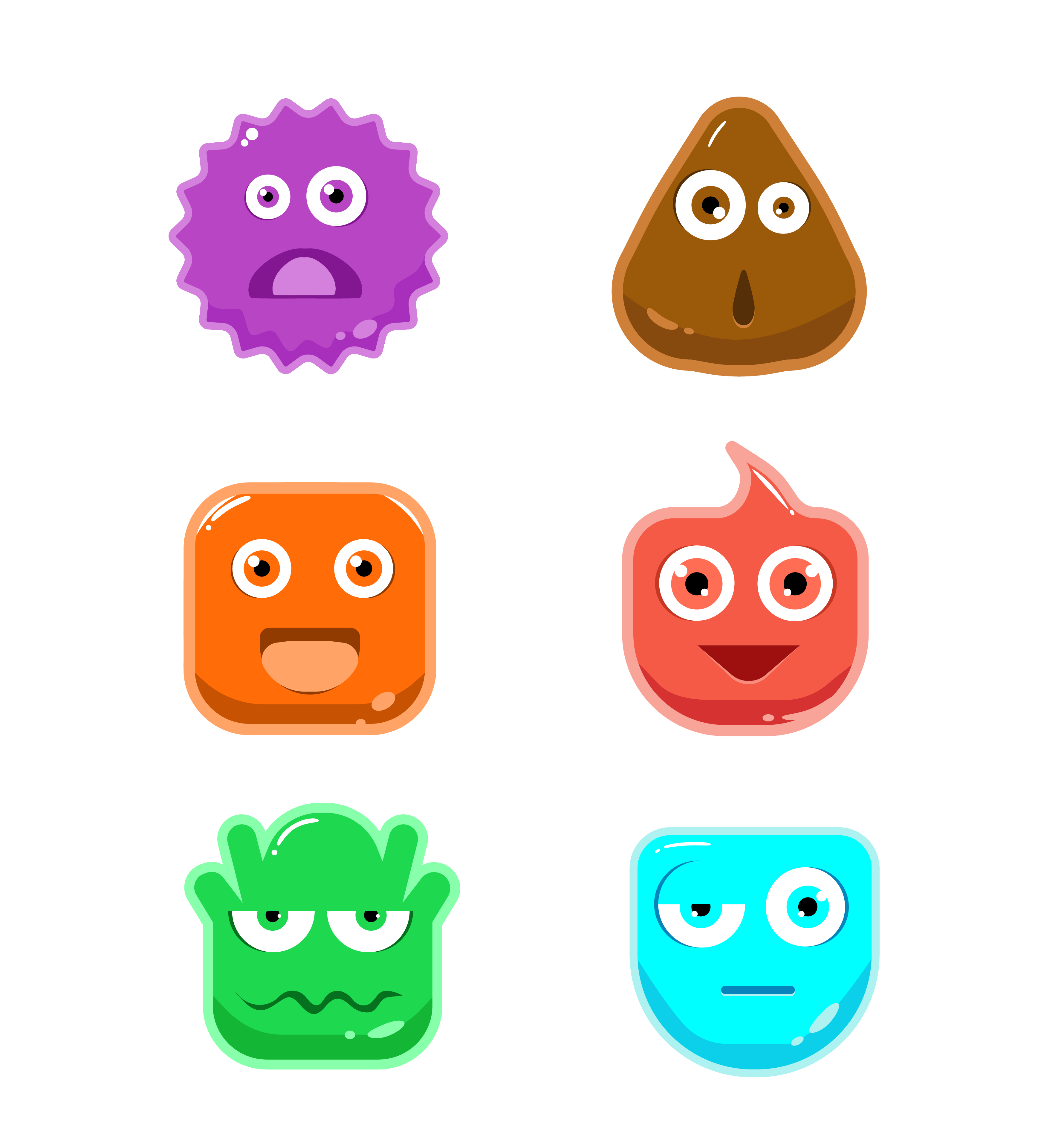 Pickie emotion-character icon set